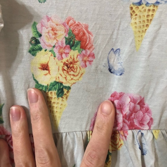 Posh Peanut Camille Ruffled Capsleeve Basic Peplum Top in Blue Sz 18-24 Months - Picture 5 of 6